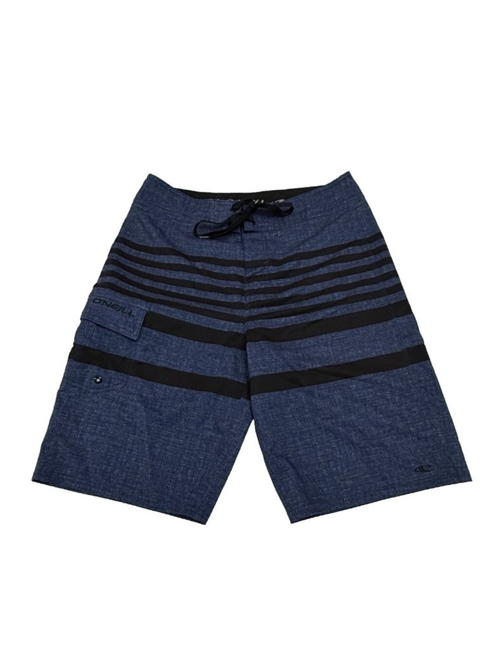 O’Neill Board Shorts Mens 28 Blue Striped Stretch Swim Surf Beach Trunks
